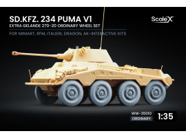Набір колес для Sd.Kfz. 234 Puma v1 від Dragon, Miniart, RFM, Italeri, AK Interactive ScaleX WW-35010