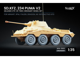 Набір колес для Sd.Kfz. 234 Puma v2 від Dragon, Miniart, RFM, Italeri, AK Interactive ScaleX WW-35011