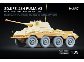Набір колес для Sd.Kfz. 234 Puma v3 від Dragon, Miniart, RFM, Italeri, AK Interactive ScaleX WW-35012