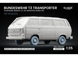 Набір коліс (з деформацією) Contrans LS-20 для Bundeswehr T3 від Takom ScaleX WM-35034W