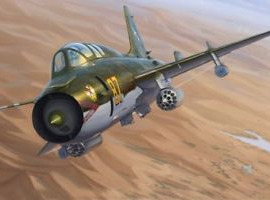 Buildable model attack aircraft Su-17UM3 Fitter-G