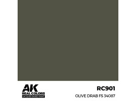 Alcohol-based acrylic paint Olive Drab FS 34087 AK-interactive RC901