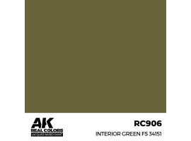 Alcohol-based acrylic paint Interior Green interior FS 34151 AK-interactive RC906