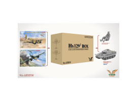 обзорное фото Scale model 1/48 Henschel 129 B2 + Hs 129 B3 + 3D Printed Set Figures x2 + Panther A Takom 48001W Aircraft 1/48