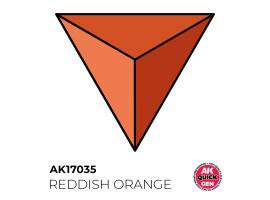 обзорное фото Акриловая краска REDDISH ORANGE / Красновато-оранжевый QUICK GEN COLOR AK-interactive AK 17035 QUICK GEN COLOR