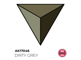 обзорное фото Acrylic paint DIRTY GREY QUICK GEN COLOR AK-interactive AK 17046 QUICK GEN COLOR