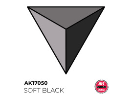 обзорное фото Акриловая краска SOFT BLACK / Мягкий черный QUICK GEN COLOR AK-interactive AK 17050 QUICK GEN COLOR