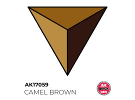 обзорное фото Acrylic paint CAMEL BROWN QUICK GEN COLOR AK-interactive AK 17059 QUICK GEN COLOR