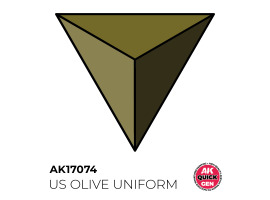 обзорное фото Акриловая краска US OLIVE UNIFORM / Оливковая форма США (военный) QUICK GEN COLOR AK-interactive AK  QUICK GEN COLOR