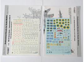 Foxbot 1:72 Декаль МіГ-29 (9-12, 9-13, 9-51) з технічними написами, ВПС України