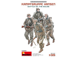 обзорное фото Збірна модель 1/35 Фігури Бойова група Хансена - Битва в Арденнах (4 фігури) MiniArt 53051 Фігури 1/35