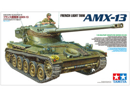 обзорное фото Збірна модель 1/35 Французький легкий танк AMX-13 Tamiya 35349 Бронетехніка 1/35
