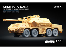 обзорное фото Набір коліс (з деформацією) TO-3 15.00-21 для ShKH vz.77 DANA від HobbyBoss ScaleX WM-35043W Колеса