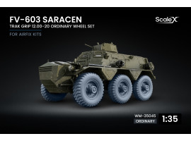 обзорное фото Набір коліс TRAK GRIP 12.00-20 для FV-603 Saracen від Airfix ScaleX WM-35045 Колеса
