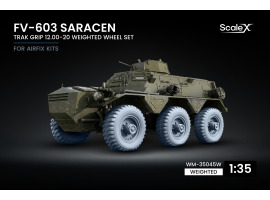 обзорное фото Набір коліс (з деформацією) TRAK GRIP 12.00-20 для FV-603 Saracen від Airfix ScaleX WM-35045W Колеса