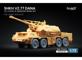 обзорное фото Набір коліс (з деформацією) TO-3 15.00-21 для ShKH vz.77 DANA від HobbyBoss ScaleX WM-72012W Колеса
