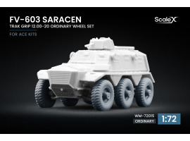 обзорное фото Набір коліс TRAK GRIP 12.00-20 для FV-603 Saracen від ACE ScaleX WM-72015 Колеса
