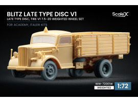 обзорное фото Набір коліс (з деформацією) для Blitz Late v1 від Italeri, Academy ScaleX WW-72001W Колеса
