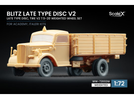 обзорное фото Набір коліс (з деформацією) для Blitz Late v2 від Italeri, Academy ScaleX WW-72002W Колеса