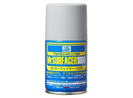 Mr. Surfacer 1000, Mr. Hobby spray, 100 ml. / Серый грунт-шпатлевка в аэрозоле