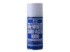 обзорное фото Mr.Surfacer 1000 white, Mr. Hobby spray, 170ml / Белый грунт в аэрозоле Spray paint / primer