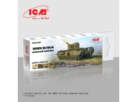Acrylic paint set for British armored vehicles 2 SV ICM 3099