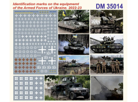 обзорное фото Декаль 1/35 Розпізнавальні знаки на техніці Збройних Сил України 2022-23 DANModels 35014 Декалi