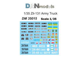 обзорное фото Декаль 1/35 Для вантажівки ЗІЛ-131 бортовий (13 варіантів) DANModels 35015 Декалi