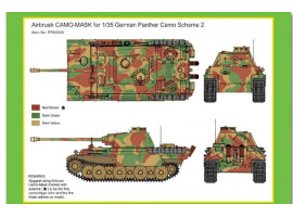 обзорное фото Airbrush CAMO-MASK for 1/35 German Panther Camouflage Scheme 2 Маски