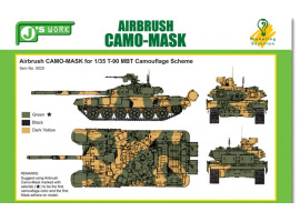 обзорное фото Airbrush CAMO-MASK for 1/35 T-90 MBT Camouflage Scheme Мasks