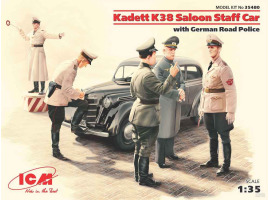 обзорное фото Kadett K38 седан, с Германской дорожной полицией Автомобили 1/35