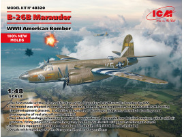 обзорное фото Збірна модель 1/48 Американський бомбардувальник B-26B Marauder ICM 48320 Літаки 1/48