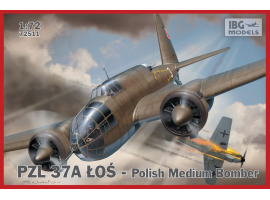 обзорное фото Збірна модель польського середнього бомбардувальника PZL. 37A Łoś Літаки 1/72