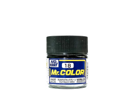 обзорное фото RLM70 Black Green semigloss, Mr. Color solvent-based paint 10 ml / Чорно-Зелений напівглянсовий Нітрофарби