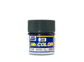 RLM74 Gray Green semigloss, Mr. Color solvent-based paint 10 ml /  Серо-зелёный полуглянцевый