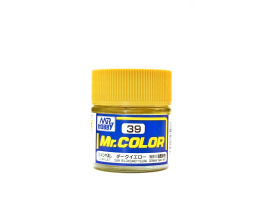обзорное фото Dark Yellow/Sandy Yellow flat, Mr. Color solvent-based paint 10 ml / Темно-желтый песок Нитрокраски
