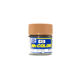 обзорное фото Wood Brown semigloss, Mr. Color solvent-based paint 10 ml / Деревно-коричневий напівглянсовий Нітрофарби