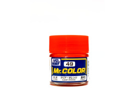 обзорное фото Clear Orange gloss, Mr. Color solvent-based paint 10 ml / Прозорий помаранчевий глянсовий Нітрофарби