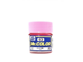 обзорное фото Pink gloss, Mr. Color solvent-based paint 10 ml. / Рожевий глянсовий Нітрофарби