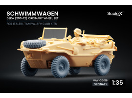 обзорное фото Wheel set for Schwimmwagen Deka (200-12) from Italeri, Tamiya, AFV club ScaleX WW-35017 Wheels