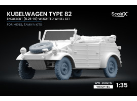 Набір коліс (з деформацією) для Kubelwagen type 82 Englebert (5.25-16) Meng, Tamiya ScaleX WW-35021W