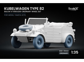 Набір коліс для Kubelwagen type 82 BALON v1 (690×200) від Meng, Tamiya ScaleX WW-35022