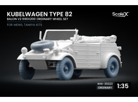 Набір коліс для Kubelwagen type 82 BALON v2 (690×200) від Meng, Tamiya ScaleX WW-35023