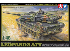 обзорное фото Збірна модель 1/48 Німецький основний бойовий танк Leopard 2 A7V Tamiya 32607 Бронетехніка 1/48