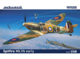 обзорное фото Збірна модель 1/48 Літак Spitfire Mk.Vb ранній Weekend Edition Eduard 84198 Літаки 1/48