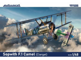 Збірна модель 1/48 Біплан Sopwith F.1 Camel (Clerget) Weekend Edition Eduard 8486