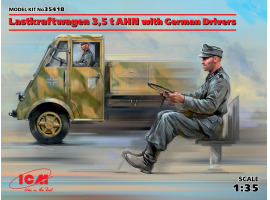 обзорное фото Вантажівка Другої світової війни Lastkraftwagen 3,5 t AHN з німецькими водіями Автомобілі 1/35