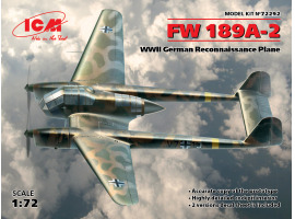 обзорное фото Збірна модель 1/72 Літак Focke-Wulf FW 189A-2 ICM 72292 Літаки 1/72