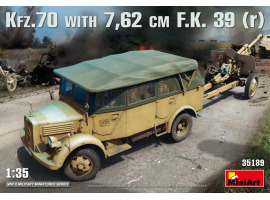 обзорное фото Збірна модель 1/35 Автомобіль Kfz.70 із гарматою 7,62 см F.K. 39(r) MiniArt 35189 Автомобілі 1/35