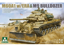 Scale model 1/35 Tank M60A1 Patton w/ERA M9 bulldozer Takom 2142